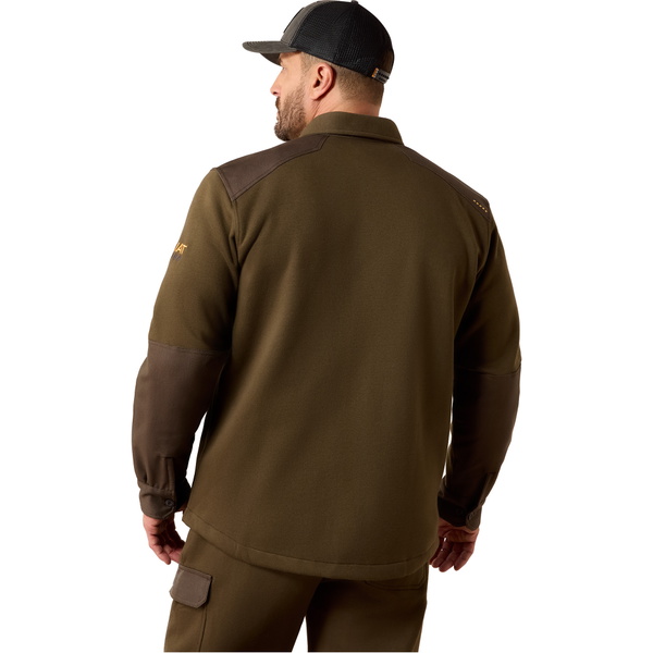 2026 Ariat Mens Rebar Workman Duracanvas Shirt Jacket 10079233 - Earth